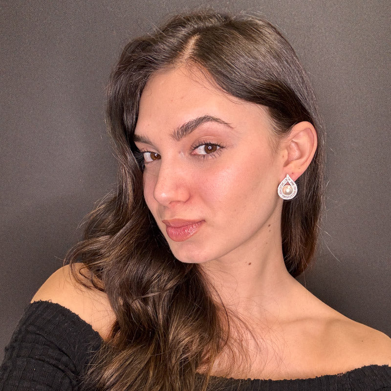 Palestro Milano Orecchini Mini Goccia con Perla