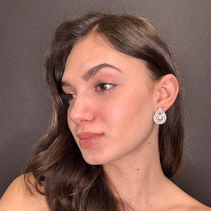 Palestro Milano Orecchini Mini Goccia con Perla