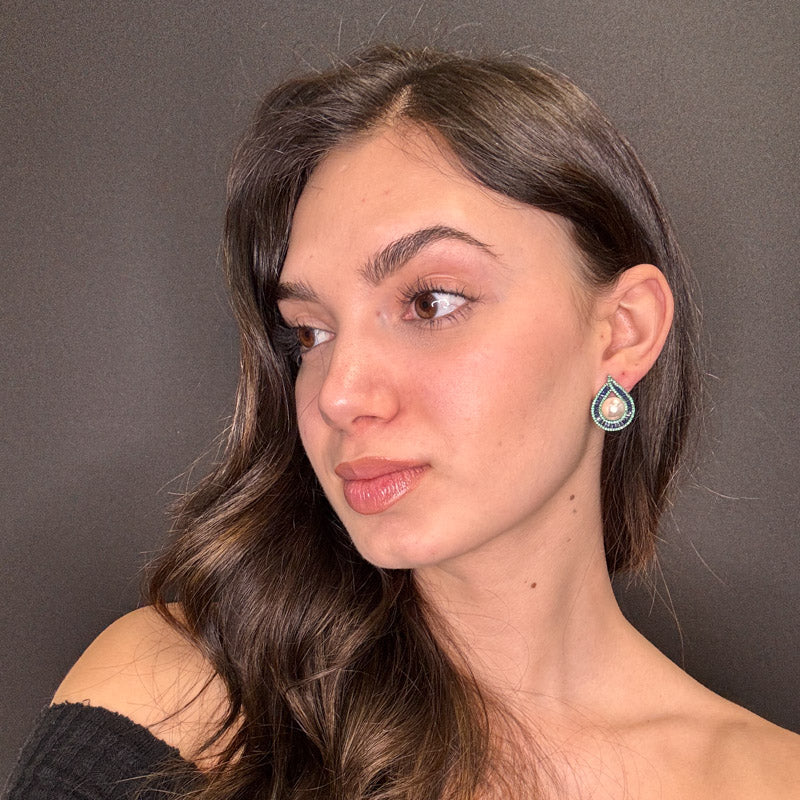 Palestro Milano Orecchini Mini Goccia con Perla