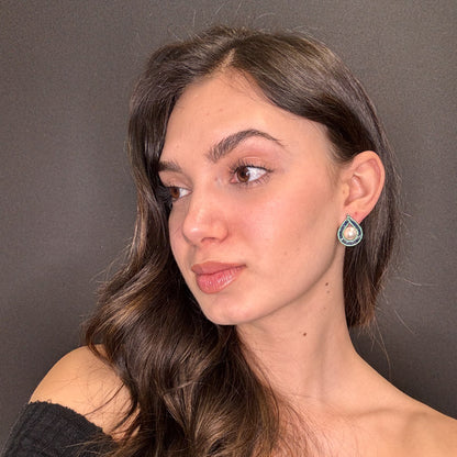 Palestro Milano Orecchini Mini Goccia con Perla