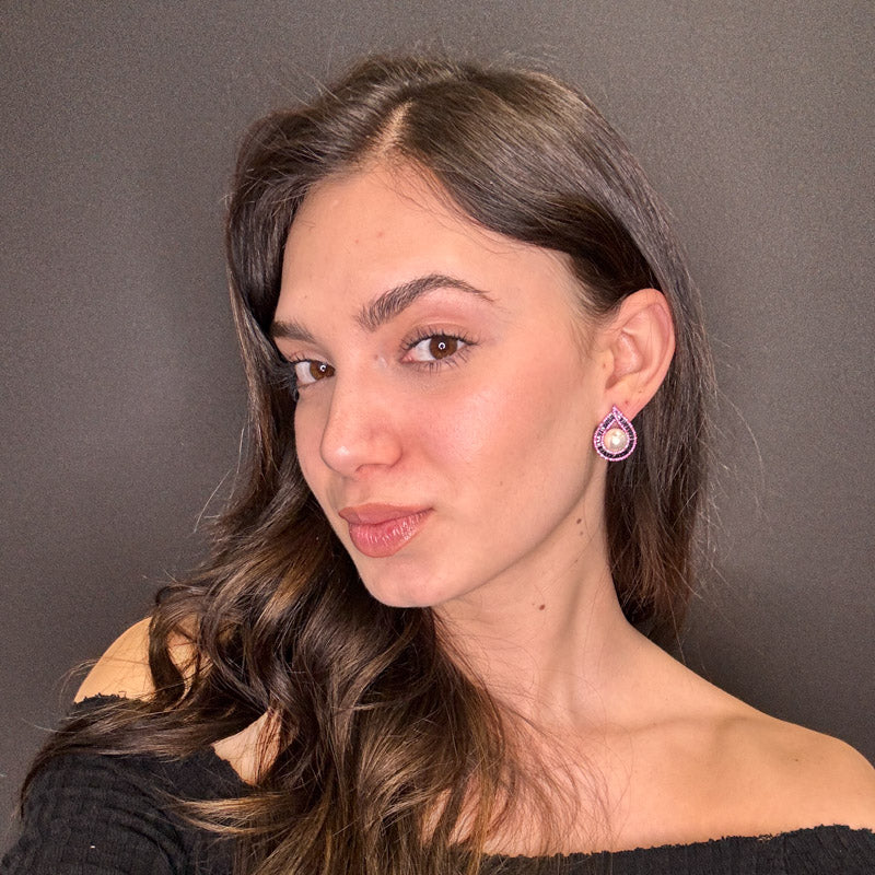 Palestro Milano Orecchini Mini Goccia con Perla