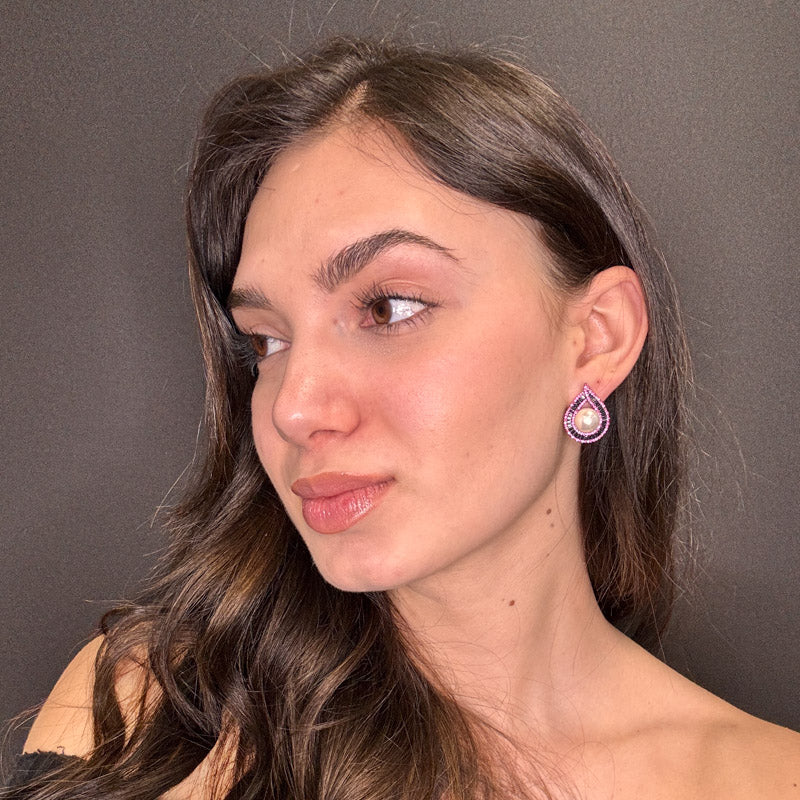 Palestro Milano Orecchini Mini Goccia con Perla