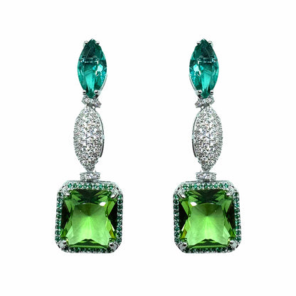Palestro Milano Orecchini Mini Goccia di Pavè Verde