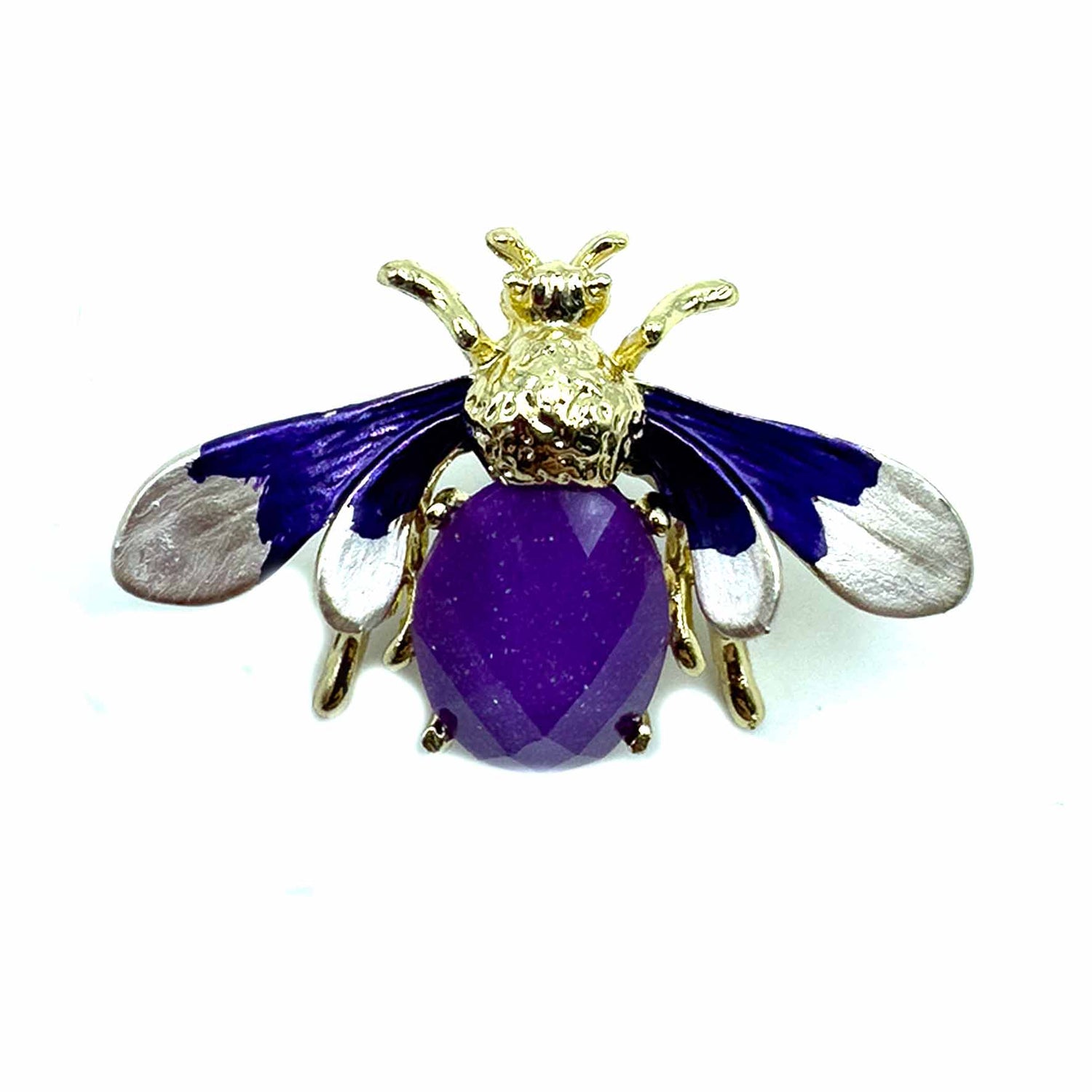 Palestro Milano Spille e spillette Gold - Violet Mosca con Gemma