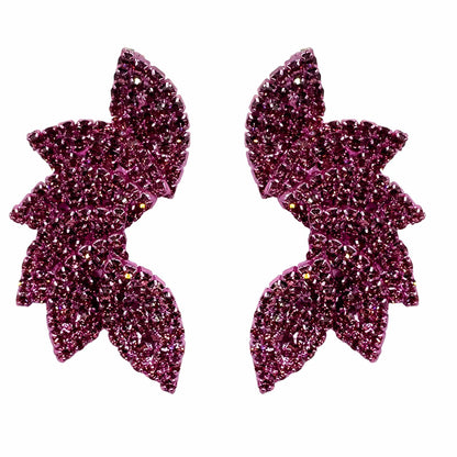 Palestro Milano Orecchini Rosa Brillante Multi Piume