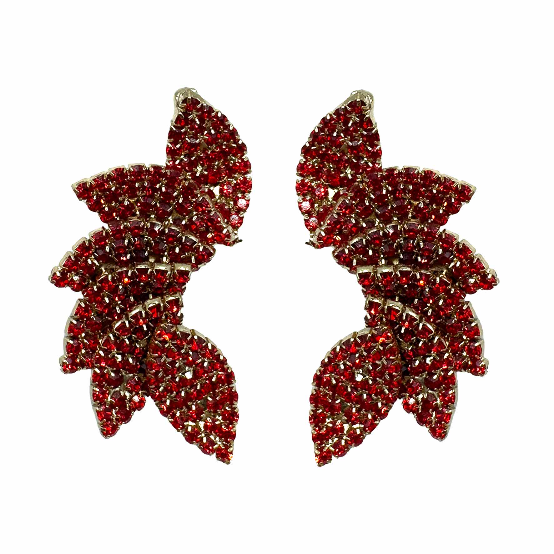Palestro Milano Orecchini Rosso Multi Piume