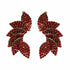 Palestro Milano Orecchini Rosso Multi Piume