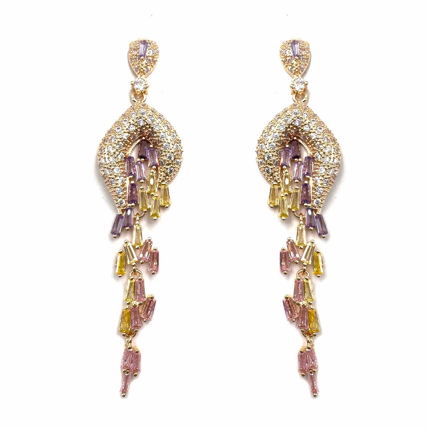 Pietrine pendenti Gold/Pink/Lillac