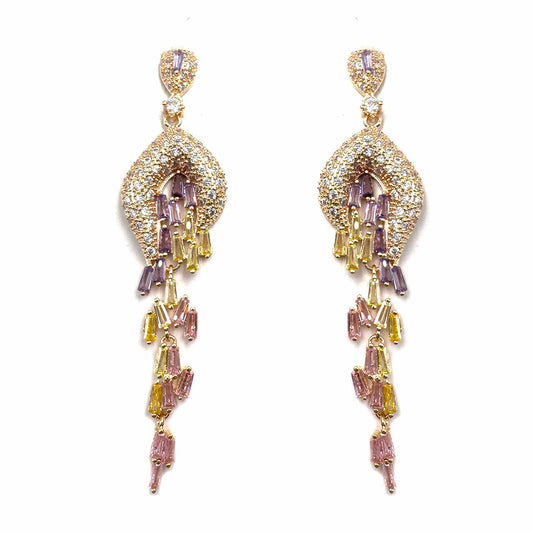 Pietrine pendenti Gold/Pink/Lillac