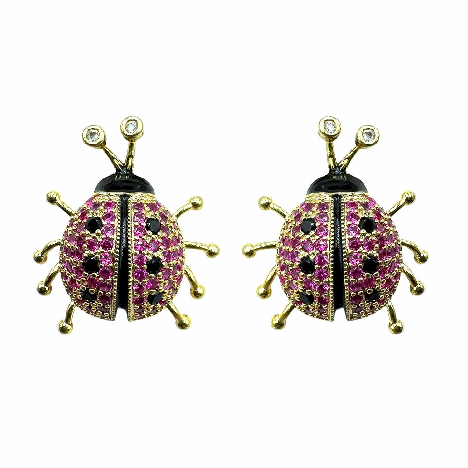 Palestro Milano Orecchini Coccinelle di Pavè