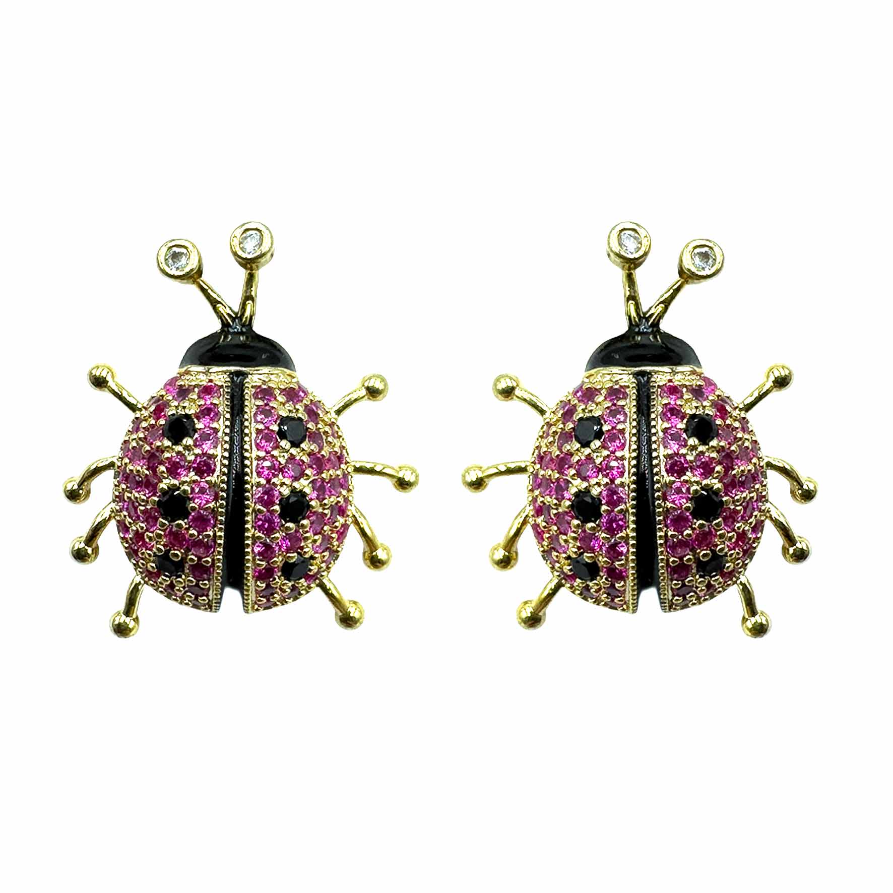 Palestro Milano Orecchini Coccinelle di Pavè