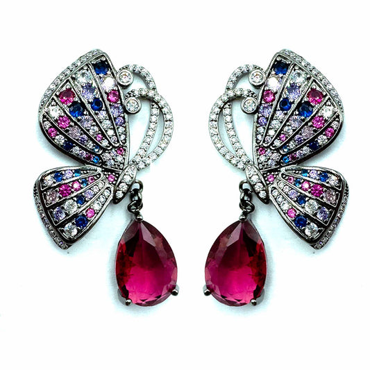 Palestro Milano Orecchini Farfalle di Rubino