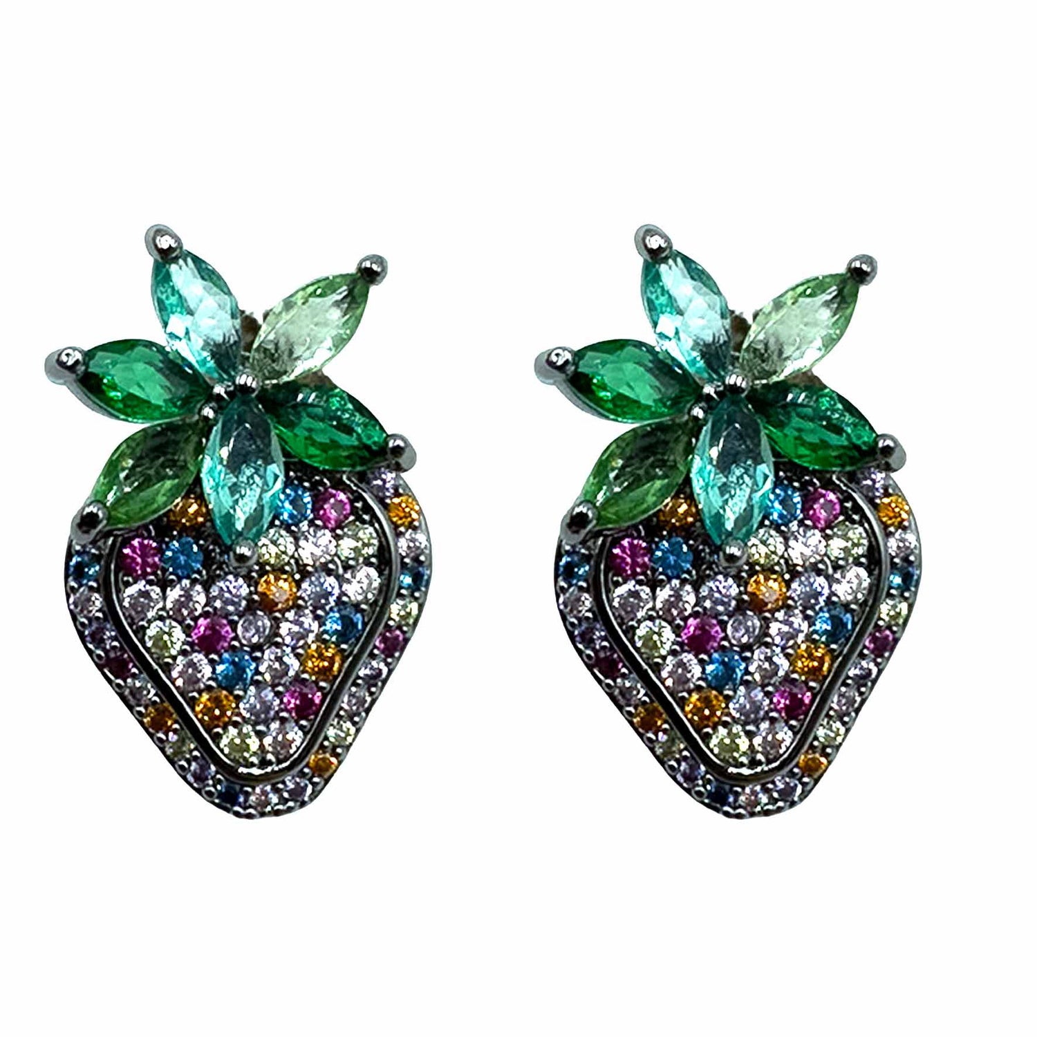 Palestro Milano Orecchini Dark - Multicolor Fragoline di Pavè
