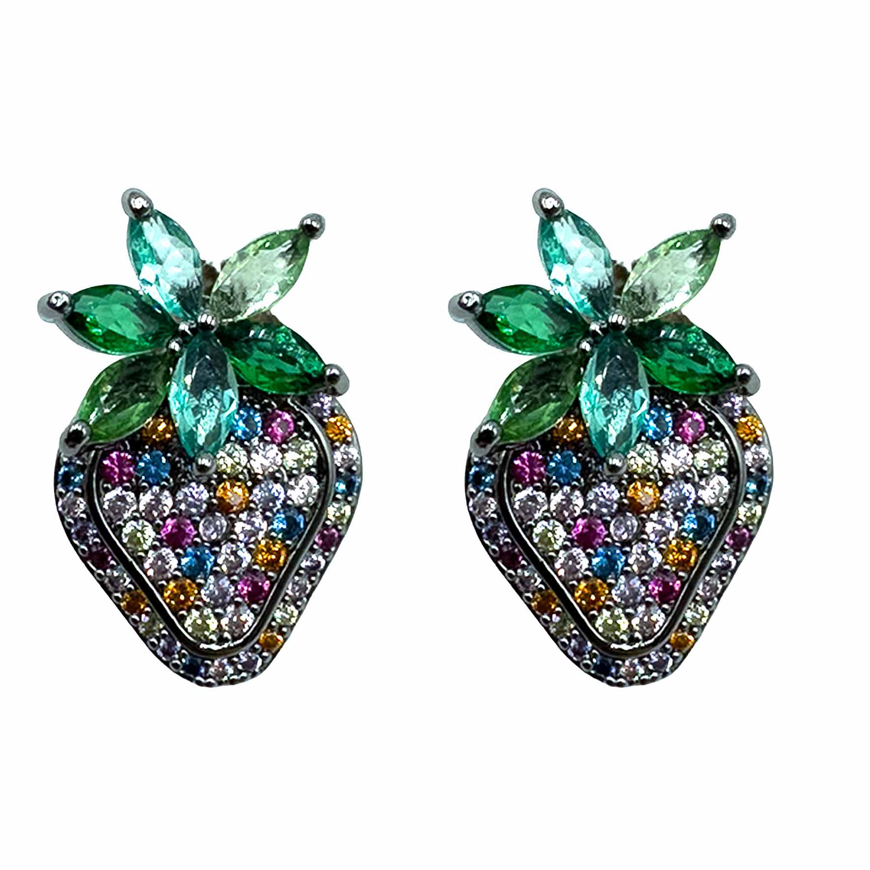 Palestro Milano Orecchini Dark - Multicolor Fragoline di Pavè