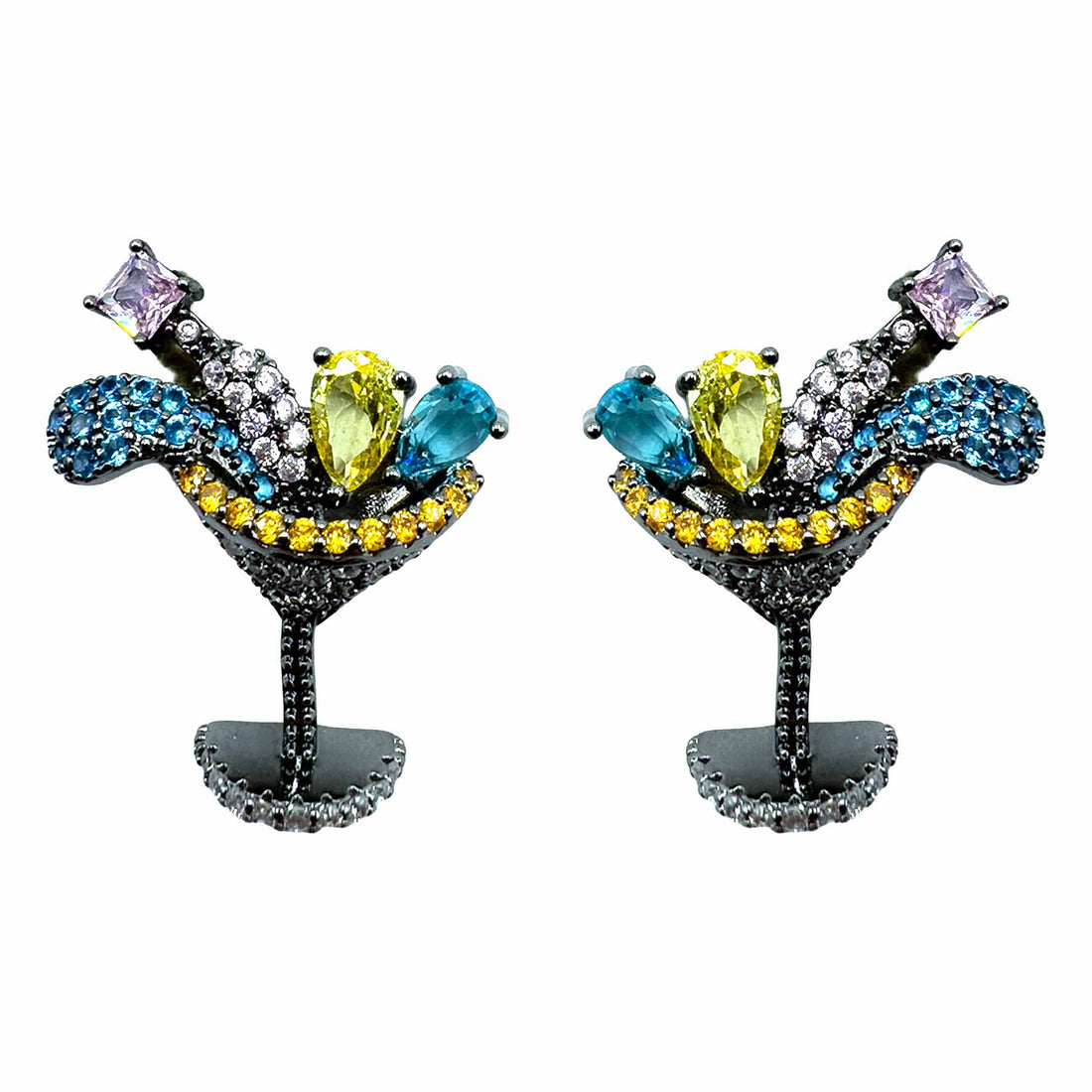 Palestro Milano Orecchini Dark Multi Drink di Pavè