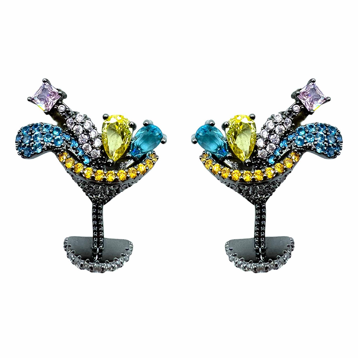 Palestro Milano Orecchini Dark Multi Drink di Pavè