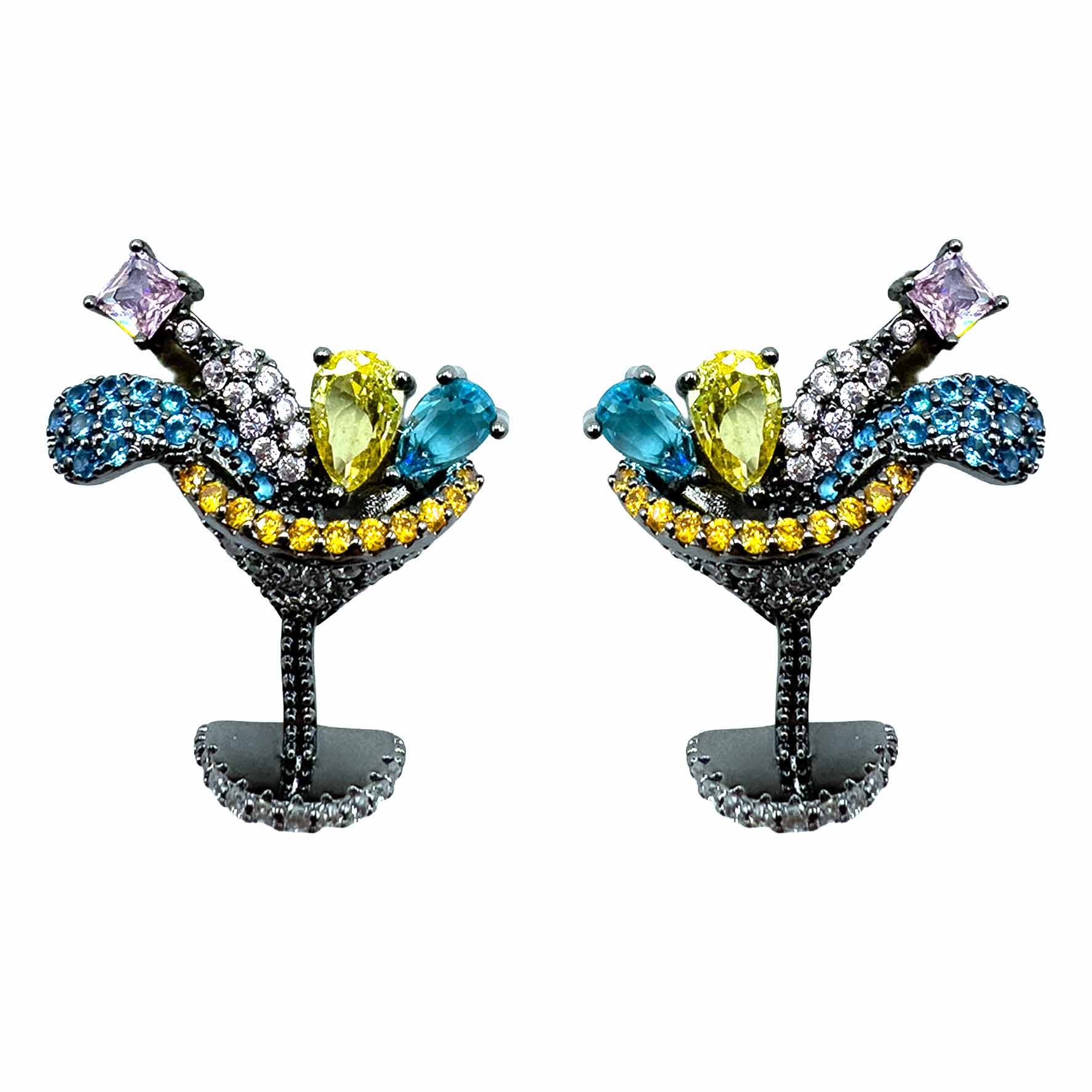 Palestro Milano Orecchini Dark Multi Drink di Pavè