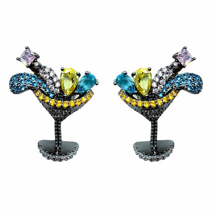 Palestro Milano Orecchini Dark Multi Drink di Pavè
