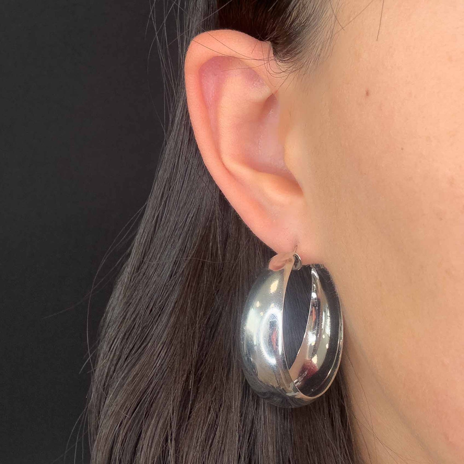 Gilda Silver Hoops