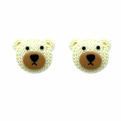 Palestro Milano Orecchini Crema Orsetto Ricamato