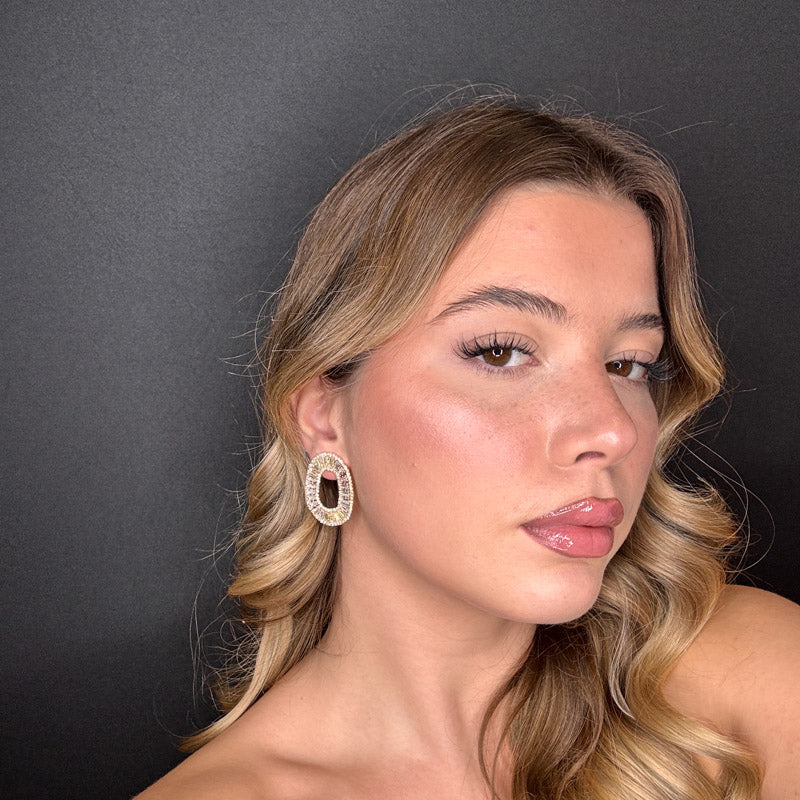 Palestro Milano Orecchini Ovali di Cristallo - new