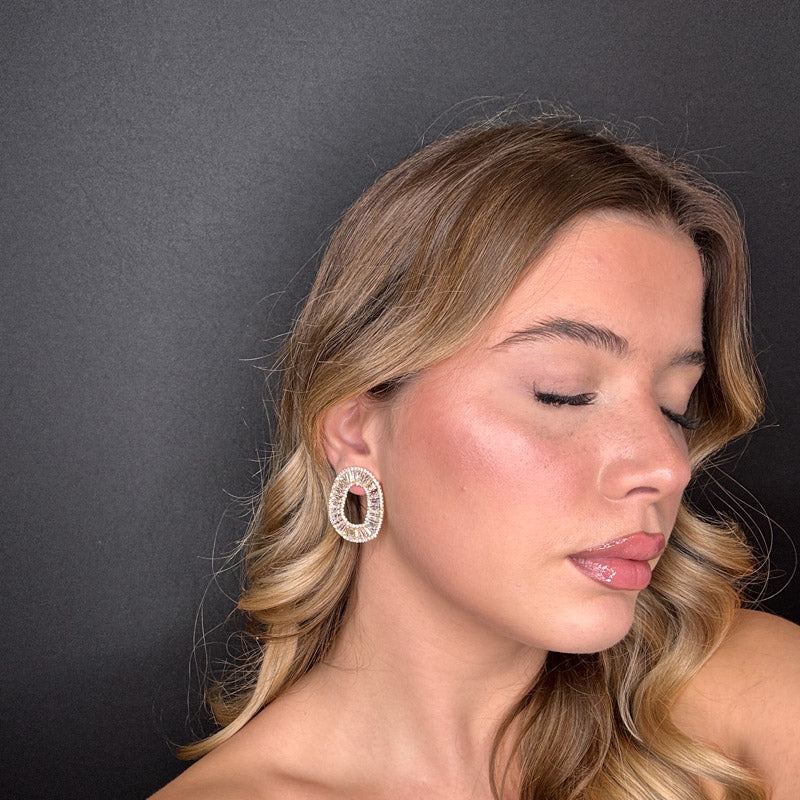 Palestro Milano Orecchini Ovali di Cristallo - new