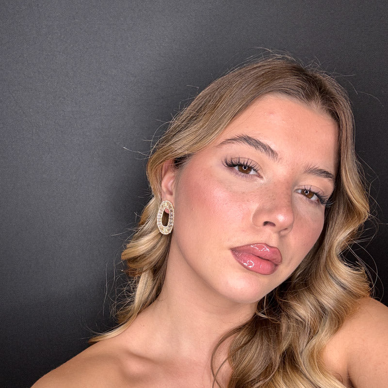 Palestro Milano Orecchini Ovali di Cristallo - new