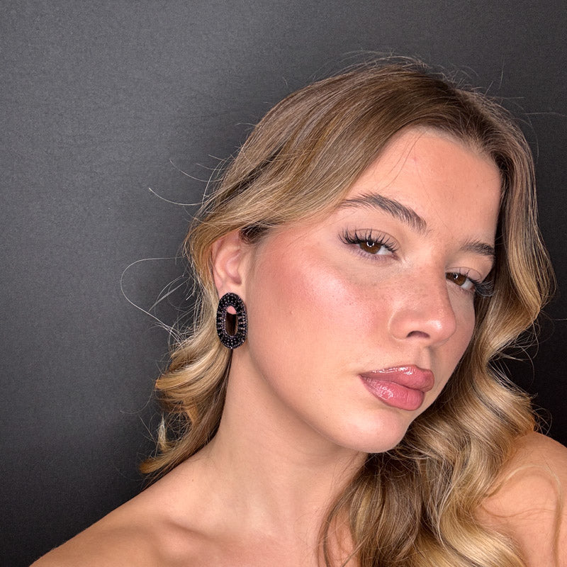 Palestro Milano Orecchini Ovali di Cristallo - new