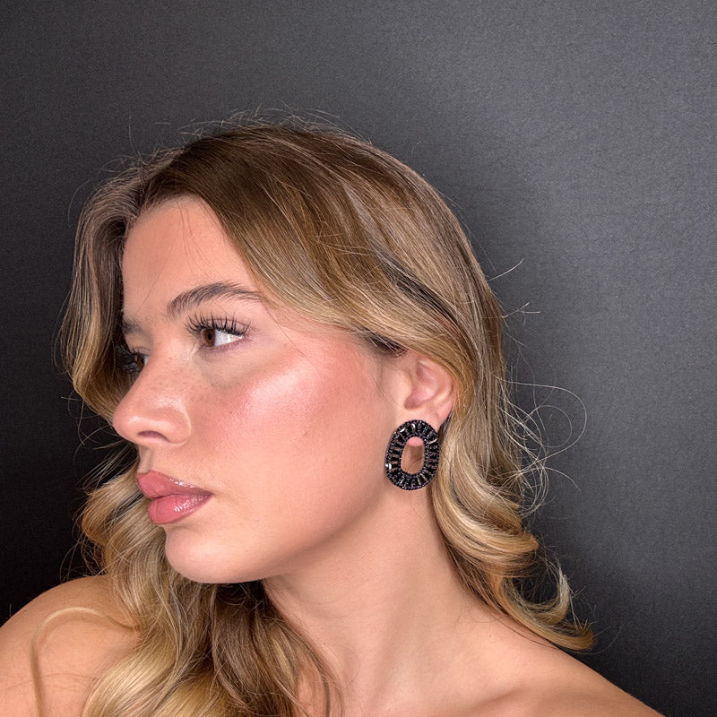 Palestro Milano Orecchini Ovali di Cristallo - new