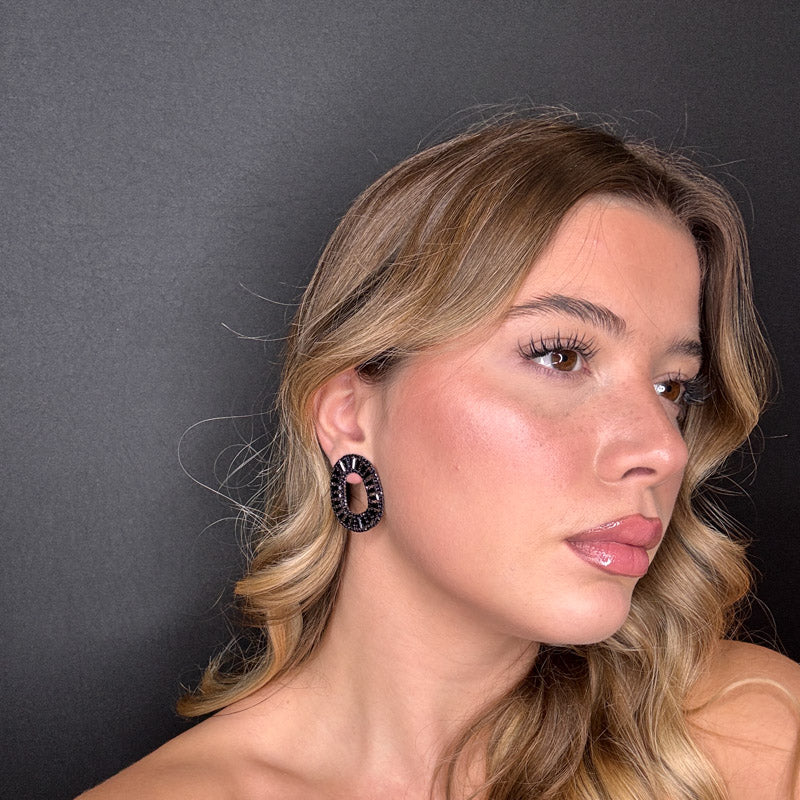 Palestro Milano Orecchini Ovali di Cristallo - new