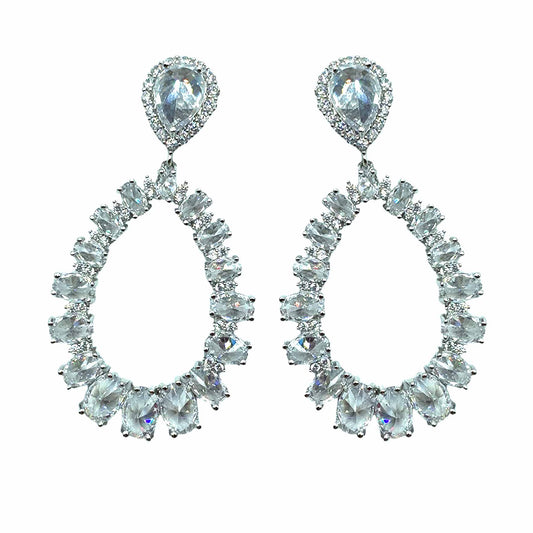 Palestro Milano Orecchini Cristallo Ovali di Cristalli