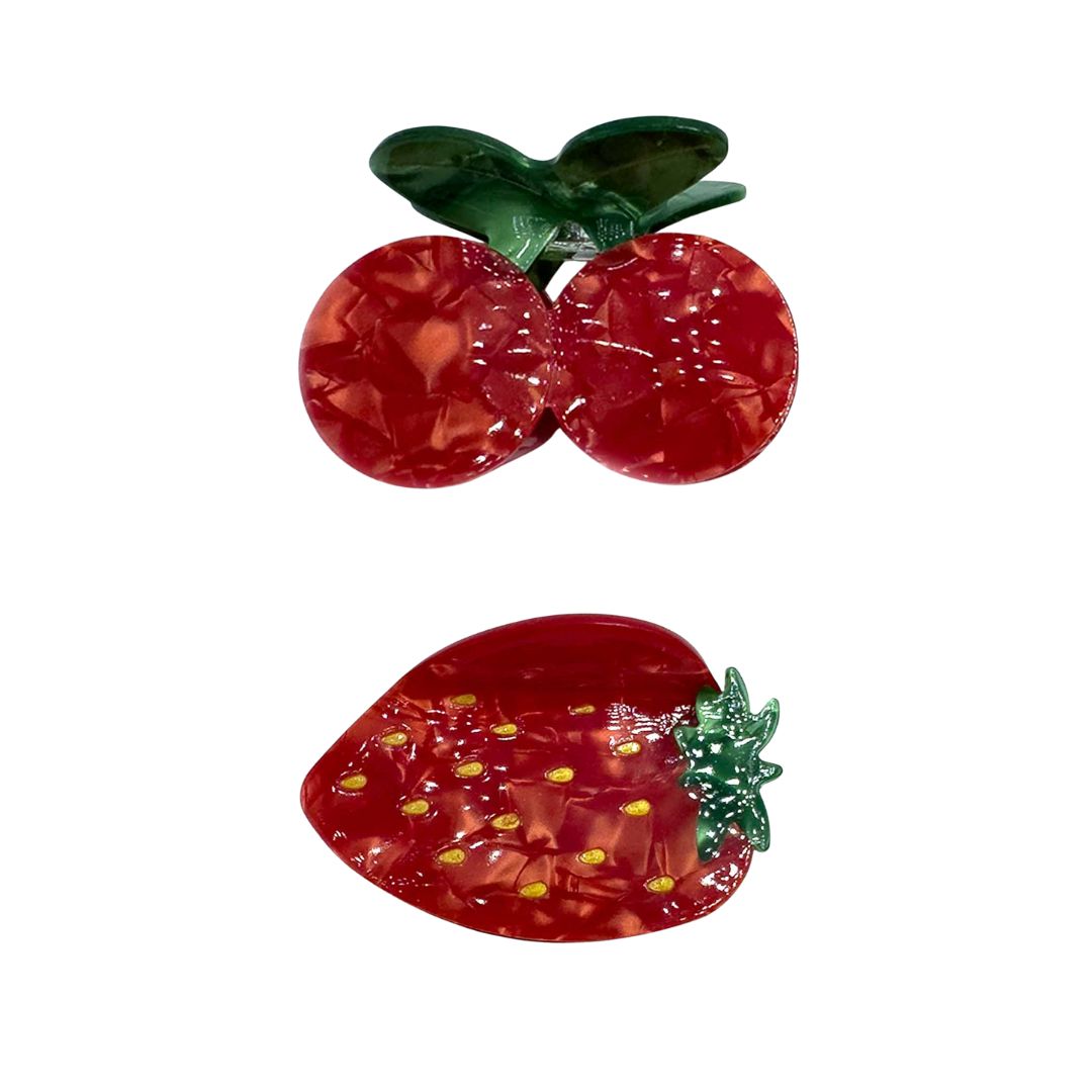 Palestro Milano Accessori per capelli Duo Clip Fragole&amp;Ciliegie