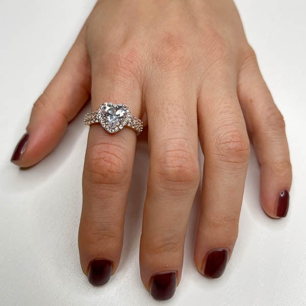 Palestro Milano Anelli Rose Gold / Cristallo Anello Cupido - doppia fascia