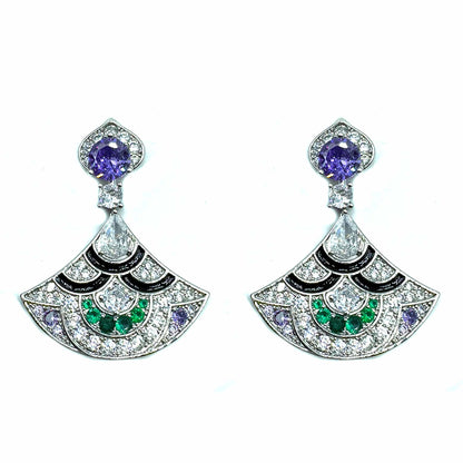 Palestro Milano Base Silver / Lillac Triangoli di pavè&amp;cristalli