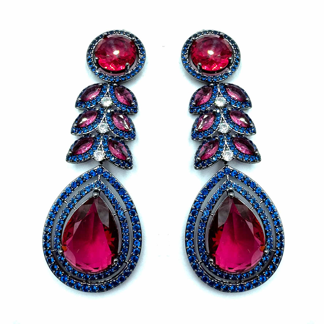 Palestro Milano Blu-Rosso Piume&amp;Gocce di Pavè