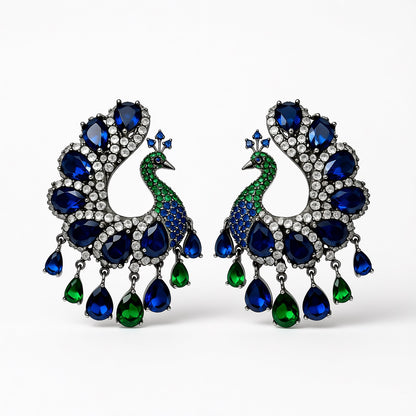 Palestro Milano Blu/Smeraldo Pavoni con coda di cristalli