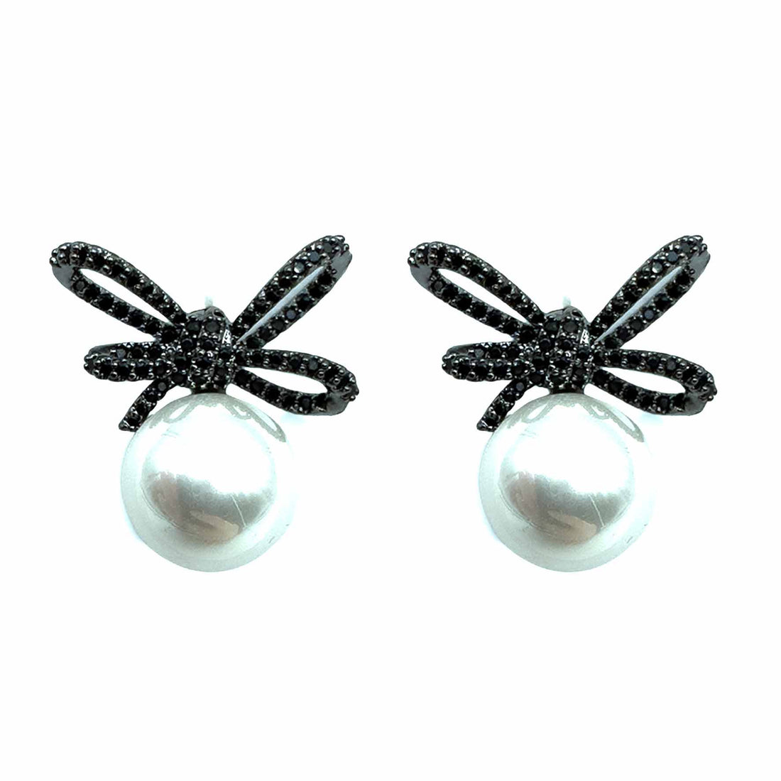 Palestro Milano Fiocchetto Dark / Perla Bianca Fiocchetti di Pavè con Perla