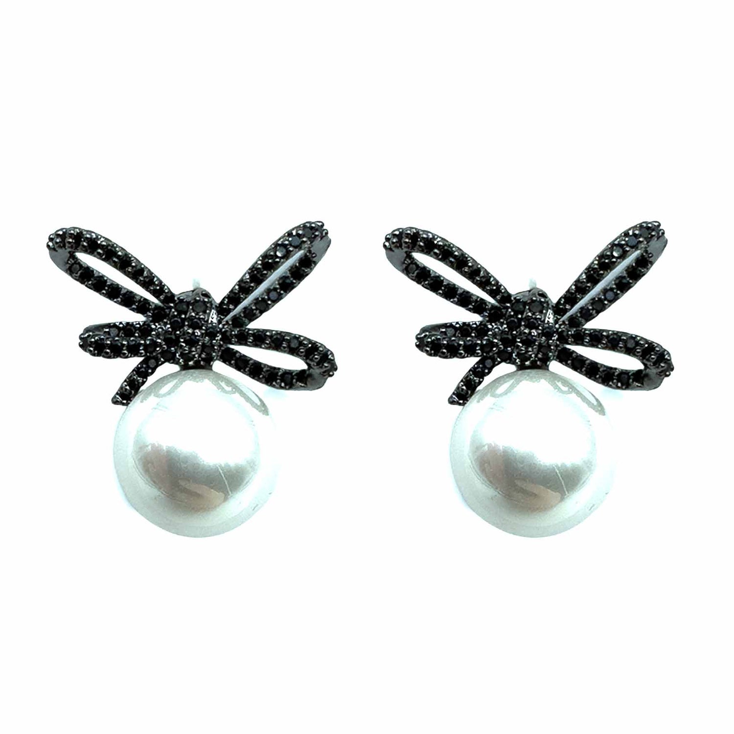 Palestro Milano Fiocchetto Dark / Perla Bianca Fiocchetti di Pavè con Perla