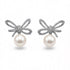 Palestro Milano Fiocchetto Silver / Perla Bianca Fiocchetti di Pavè con Perla