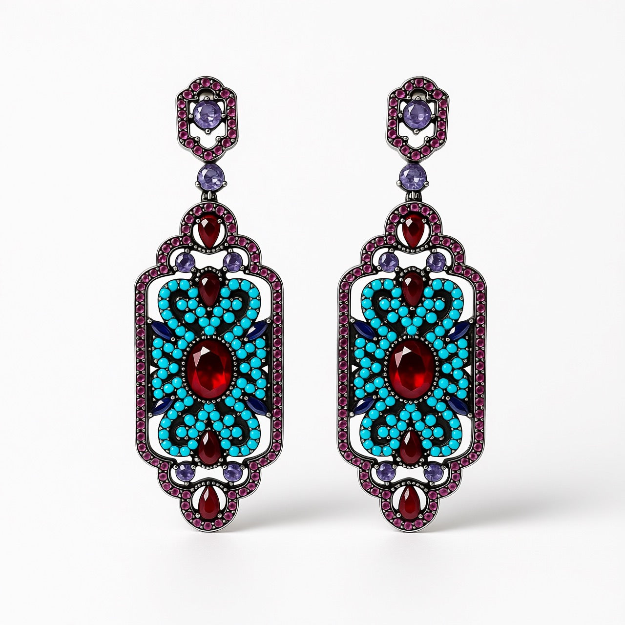 Palestro Milano Fucsia/Turquoise Rettangoli di Pavè