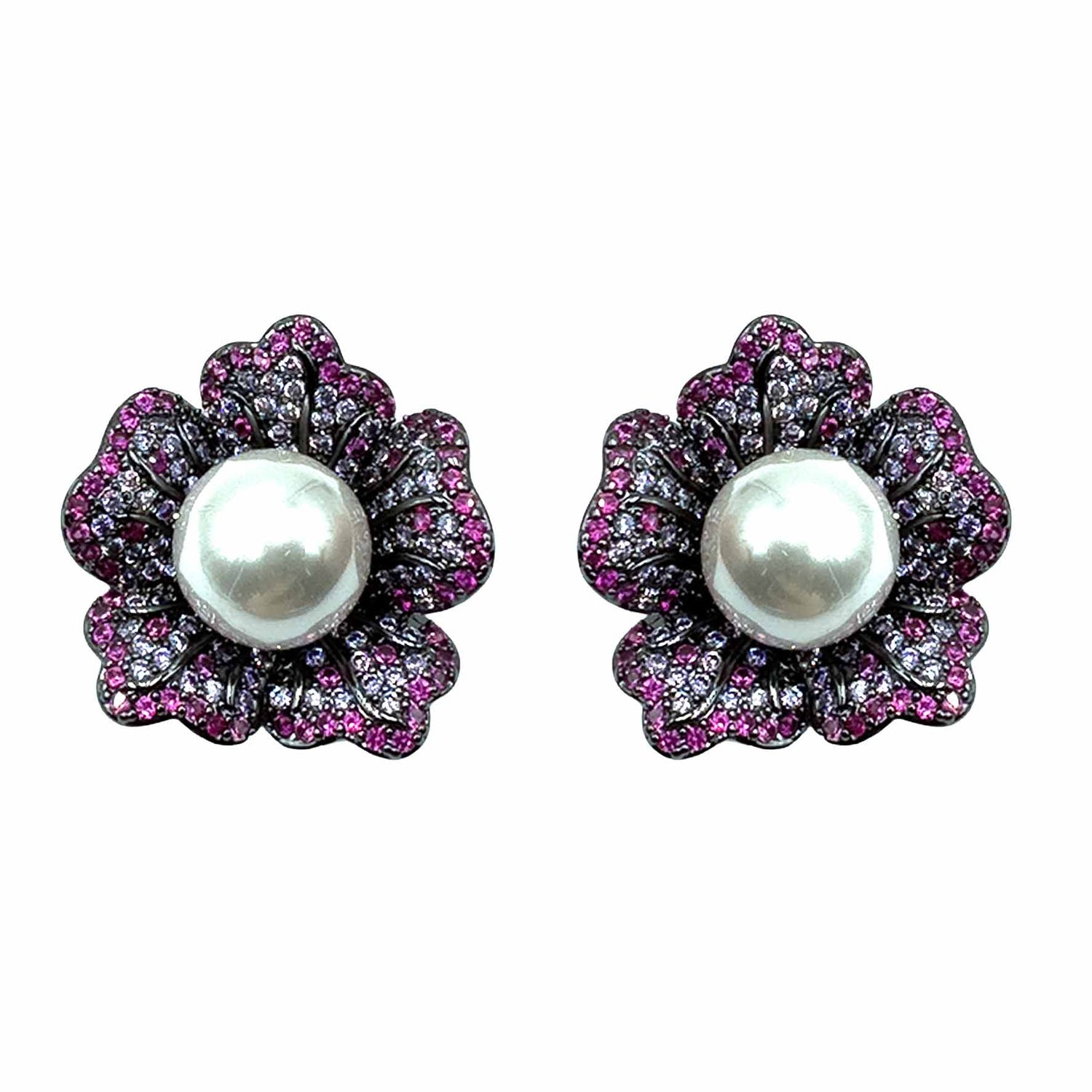 Palestro Milano Fucsia-Violetta Margherita di Pavè con Perla