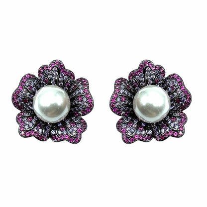 Palestro Milano Fucsia-Violetta Margherita di Pavè con Perla