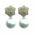 Palestro Milano Gold Bianco Roselline di Pavè con Perla