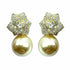 Palestro Milano Gold Champagne Roselline di Pavè con Perla