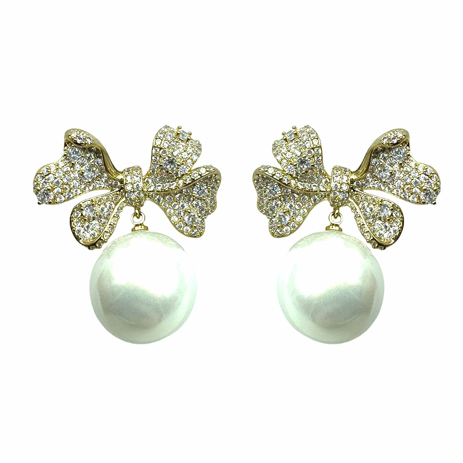 Palestro Milano Gold Perla Bianca Fiocco con Perla Big