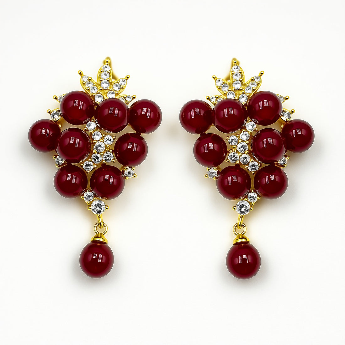 Palestro Milano Gold perle rosse Tripudio di Perle&amp;Pavè