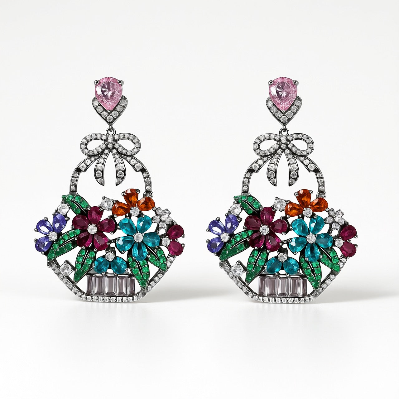 Palestro Milano Multicolor Cestini con Fiorellini Cristallo