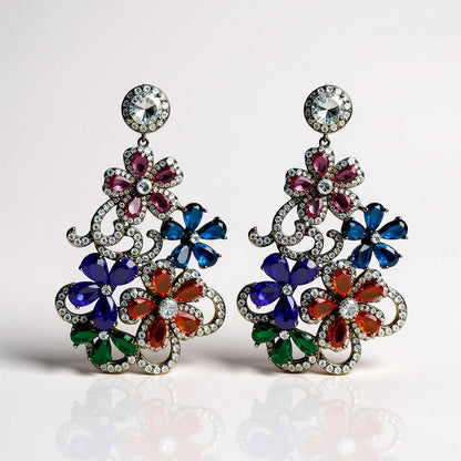 Palestro Milano Multicolor Dark Fantasia di fiori Cristallo