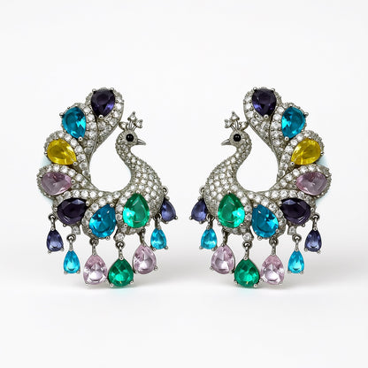 Palestro Milano Multicolor Pavoni con coda di cristalli