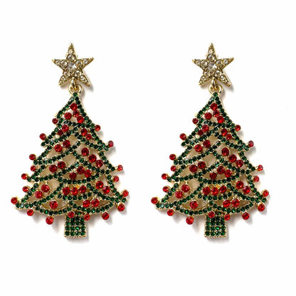 Palestro Milano Orecchini Albero di natale con palline rosse